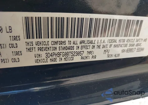 2011 Dodge Journey Lux из США, поврежденный, VIN 3D4PH9FG0BT523057